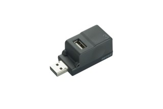 [バッファローコクヨサプライ BUFFALO USB2.0Hub バスパワー 3ポート コネクター一体型 ブラック BSH3U01BK]